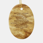 Michael Archangel en Dragon Sienese Gebed Keramisch Ornament (Achterkant)