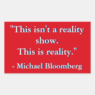 Michael Bloomberg Quote Rechthoekige Sticker