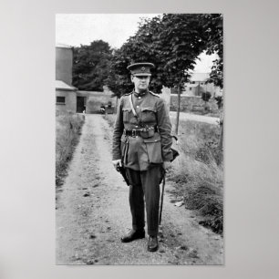 Michael Collins drukte in uniform 1922 Poster