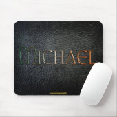 MICHAEL gepersonaliseerde leder-look Mousepad Muismat (Met muis)
