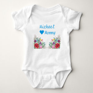 Michael houdt van mammie Twins Twin Brothers Flowe Romper