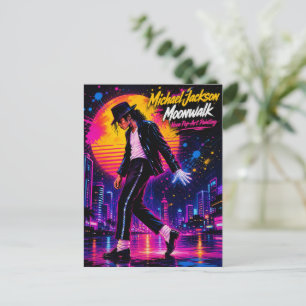 Michael Jackson Moonwalk Koning van de Pop Retro T Feestdagenkaart