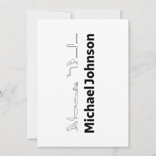 Michael Johnson Naam met Hiërogliefen Kunst Feestdagenkaart