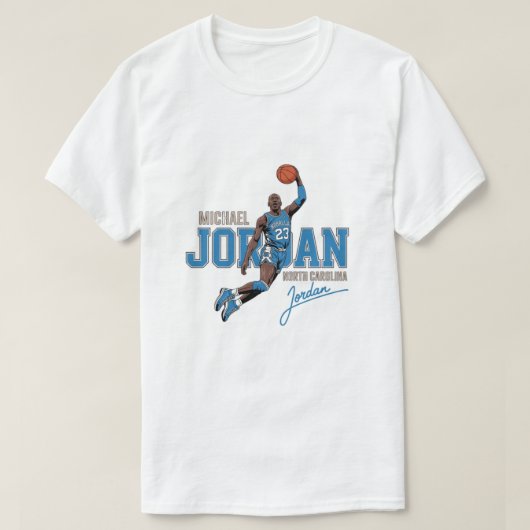 Michael Jordan North Carolina Throwback T-shirt (Design devant)