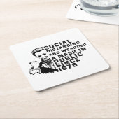 Michael Myers Social Distancing Vierkante Kartonnen Onderzetter (Schuin)