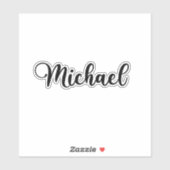 Michael Naam - Handgeschreven kalligrafie Sticker (Vel)