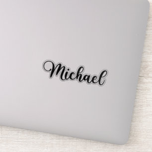 Michael Naam - Handgeschreven kalligrafie Sticker