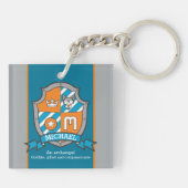 Michael name die brief M crest beer douane beteken Sleutelhanger (Achterkant)