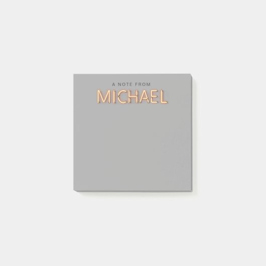 Michael Name in Ggloed Neon Lights Post-it® Notes (Voorkant)