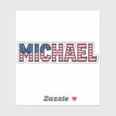 Michael Name Prénom USA Sticker Stickerset (Feuille)