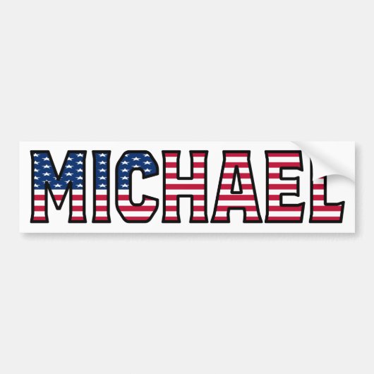 Michael Name Vorname USA Aufkleber Sticker Auto (Voorkant)