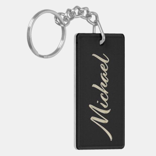 Michael Name Whitegold Porte-clés (Devant gauche)