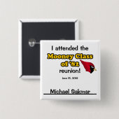 Michael Sakmar Vierkante Button 5,1 Cm (Voorkant /achterkant)