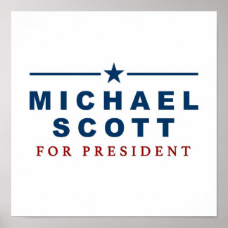 Michael Scott voor President The Kantoor Poster