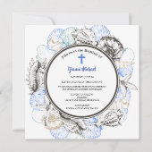 Michael Square Baptism Invitation Kaart (Voorkant)