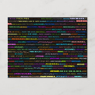 Michael Text Design I Briefkaart