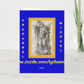 Michael van de aartsengel wenskaart kaart (Achterkant)