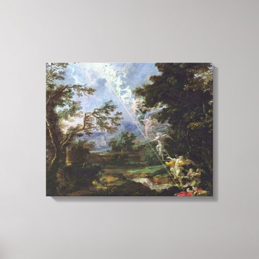 Michael Willmann - De droom van Jacob Canvas Afdruk (Voorkant)