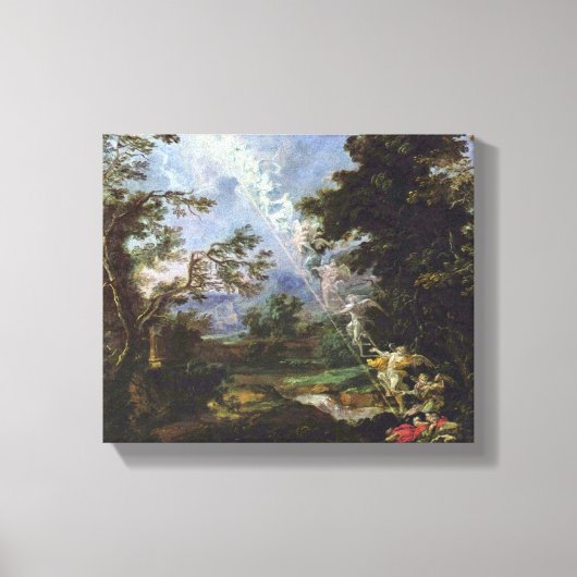 Michael Willmann - De droom van Jacob Canvas Afdruk (Voorkant)