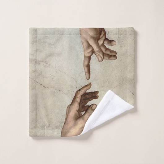 Michaelangelo mains création adam dieu (Gant de toilette)