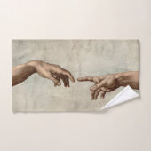 Michaelangelo mains création adam dieu (Serviette à main)