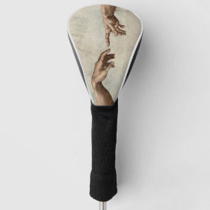 Michaelangelo overhandigt de schepping Adam God Golfheadcover