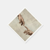 Michaelangelo overhandigt de schepping Adam God Servet (Hoek)