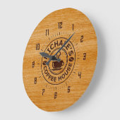 Michale's Coffee House Engrave Effect Wall Clock Grote Klok (Hoek)
