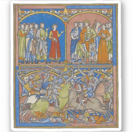 Michal's bruidsschat, een bloedige strijd sticker (Voorkant)