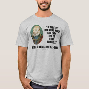 Michel de Montaigne over hoe hij tot de oneself-pr T-shirt