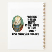 Michel de Montaigne Rien De Si Fermement Croyé (Dos)
