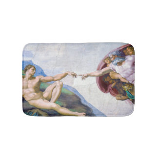 Michelangelo - Aanmaak van Adam geïsoleerd Badmat