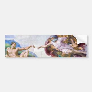 Michelangelo - Aanmaak van Adam geïsoleerd Bumpersticker
