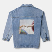 Michelangelo - Aanmaak van Adam geïsoleerd Denim Jacket (Achterkant)