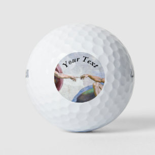 Michelangelo - Aanmaak van Adam geïsoleerd Golfballen