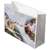 Michelangelo - Aanmaak van Adam geïsoleerd Groot Cadeauzakje (Voorkant Gekanteld)