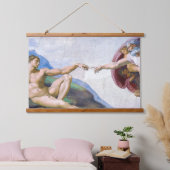 Michelangelo - Aanmaak van Adam geïsoleerd Hangend Wandkleed (Slaapkamer)