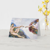 Michelangelo - Aanmaak van Adam geïsoleerd Kaart (Gele Bloem)