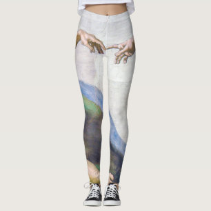 Michelangelo - Aanmaak van Adam geïsoleerd Leggings