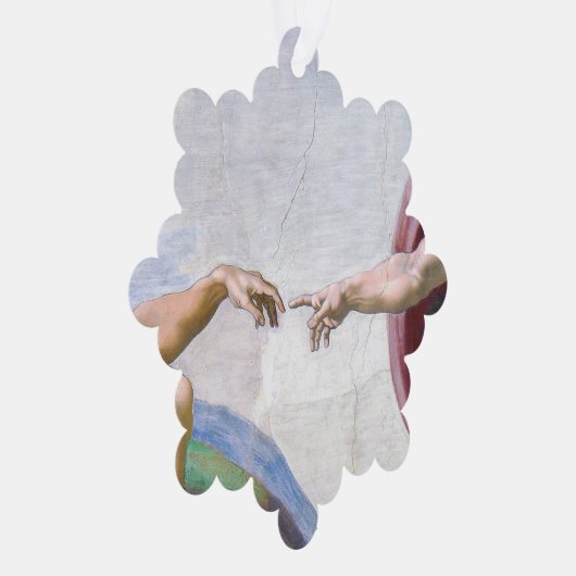 Michelangelo - Aanmaak van Adam geïsoleerd Ornament Kaart (Rechts)
