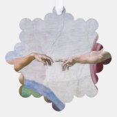 Michelangelo - Aanmaak van Adam geïsoleerd Ornament Kaart (Achterkant)
