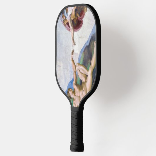 Michelangelo - Aanmaak van Adam geïsoleerd Pickleball Paddle (Links)