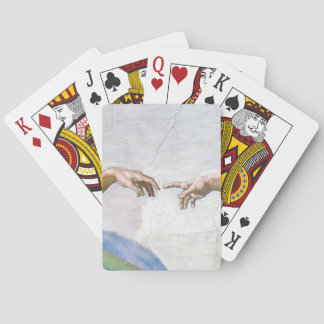 Michelangelo - Aanmaak van Adam geïsoleerd Pokerkaarten