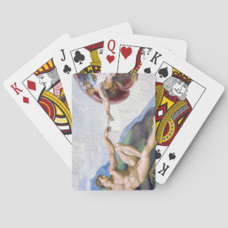 Michelangelo - Aanmaak van Adam geïsoleerd Pokerkaarten