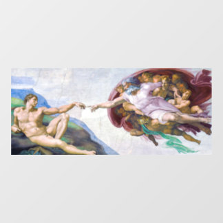 Michelangelo - Aanmaak van Adam geïsoleerd Raamsticker