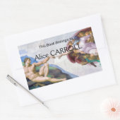 Michelangelo - Aanmaak van Adam geïsoleerd Rechthoekige Sticker (Envelop)