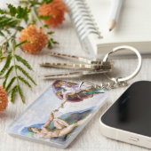 Michelangelo - Aanmaak van Adam geïsoleerd Sleutelhanger (Voorkant Rechts)