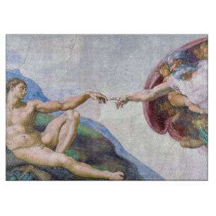 Michelangelo - Aanmaak van Adam geïsoleerd Snijplank