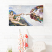 Michelangelo - Aanmaak van Adam geïsoleerd Spandoek (Insitu)