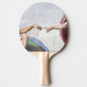 Michelangelo - Aanmaak van Adam geïsoleerd Tafeltennisbatje